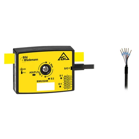 Распределитель активный ASi Safety Distributor Bihl+Wiedemann BWU3248 IP67 с 1x2 каналом