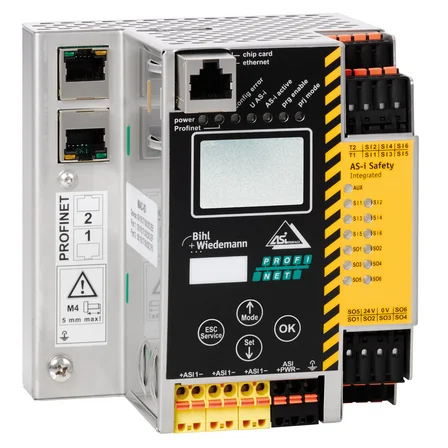 Шлюз ASi-3 PROFINET Gateway Bihl+Wiedemann BWU2798 с монитором безопасности 1 мастер