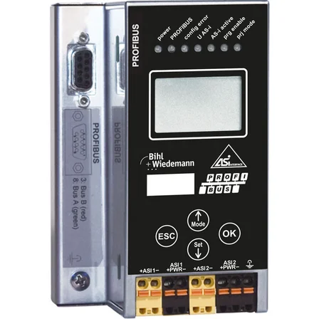 Шлюз ASi-3 PROFIBUS Gateway Bihl+Wiedemann BWU1703 в нержавеющей стали с 2 мастерами