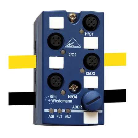 Модуль ввода/вывода ASi Digital I/O Module Bihl+Wiedemann BWU3887 IP67 с 4 входами/выходами смешанной проводкой Модуль ввода/вывода ASi Digital I/O Module Bihl+Wiedemann BWU3887 IP67 с 4 входами/выходами смешанной проводкой