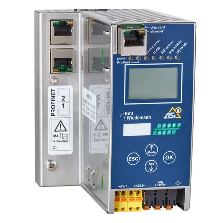 Шлюз ASi-5/ASi-3 PROFINET Gateway Bihl+Wiedemann BWU4257 в нержавеющей стали с 2 мастерами