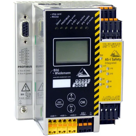 Шлюз ASi-3 PROFIsafe PROFIBUS Gateway Bihl+Wiedemann BWU2215 с монитором безопасности IP20