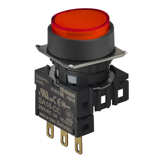 Кнопка красная без фиксации Autonics S16PR-E1RC