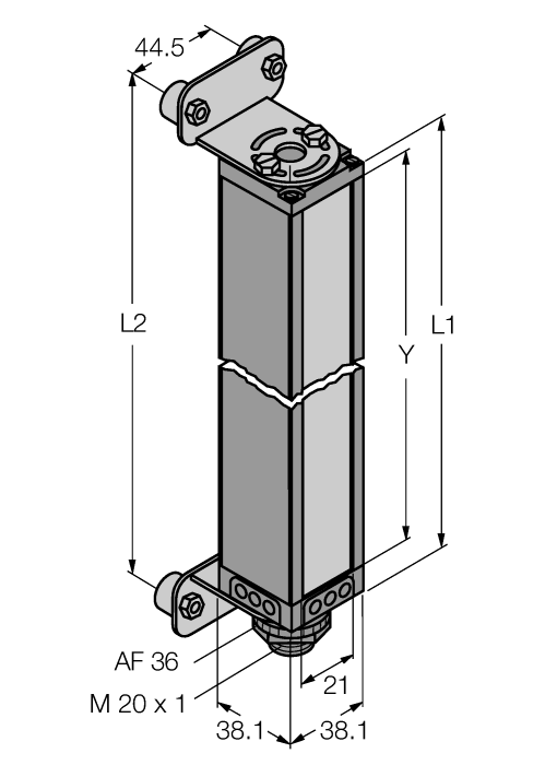 Измерительная световая завесаИзлучатель - BMEL1216A - 3038541 Turck