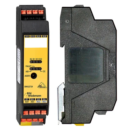 Модуль безопасных входов ASi Safety Input Module Bihl+Wiedemann BWU2724 IP20 с 1x2 каналом