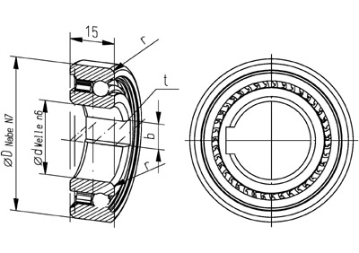 Механизм свободного хода GMN FKNS 6208-2RS