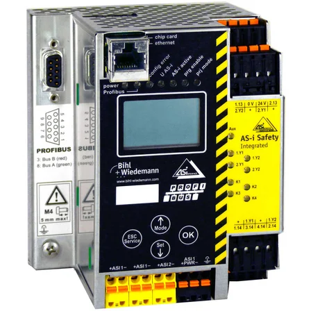 Шлюз ASi-3 PROFIBUS Gateway Bihl+Wiedemann BWU2204 с монитором безопасности 1 мастер