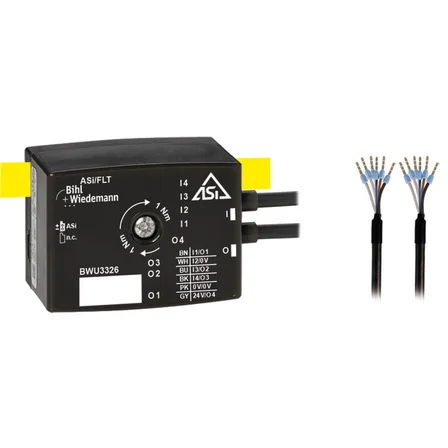 Распределитель активный ASi Active Distributor Bihl+Wiedemann BWU3326 IP67 с 4 входами/выходами