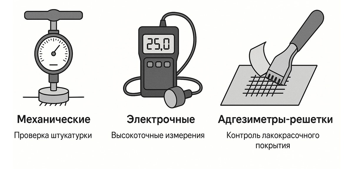 Виды адгезиметров Виды адгезиметров