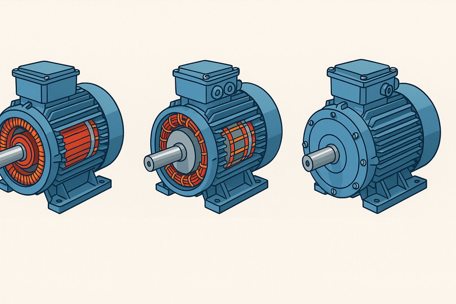 Принцип работы трехфазного асинхронного двигателя