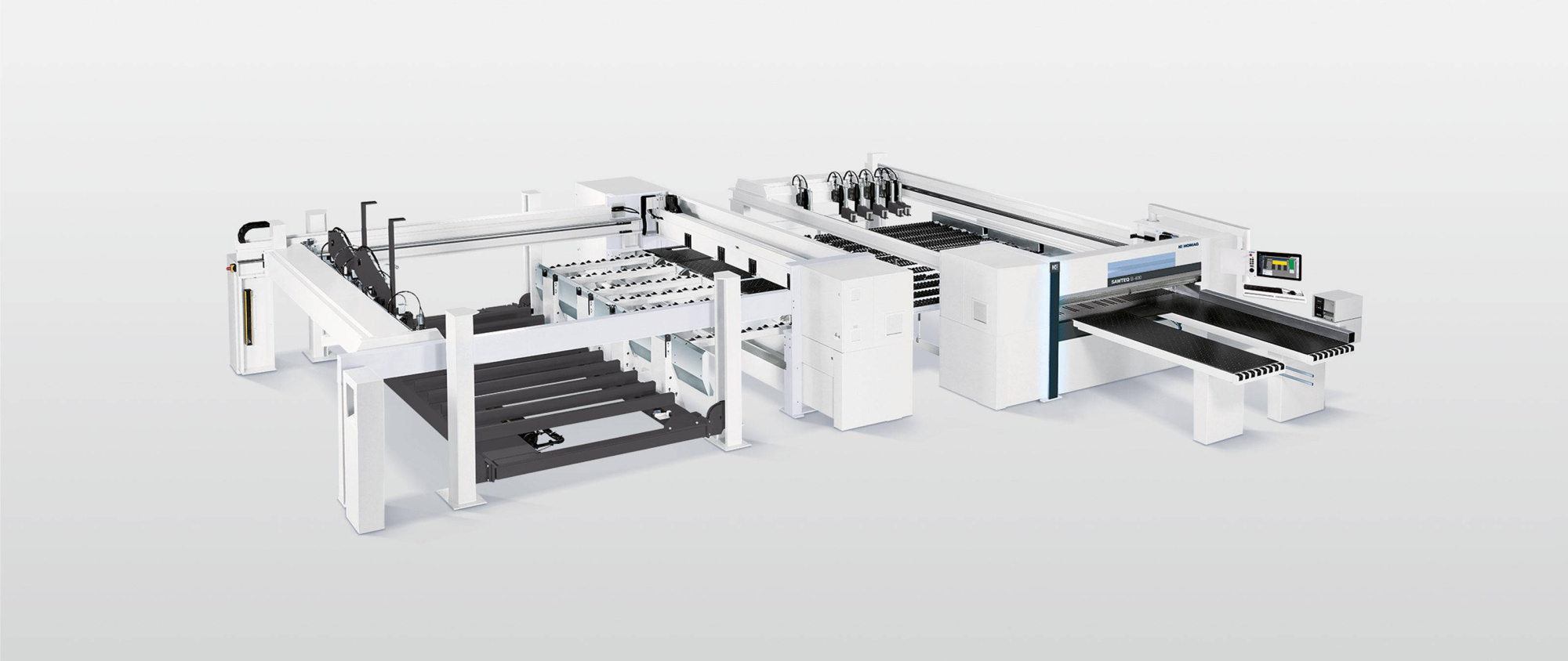 HOMAG Станок для раскроя плит SAWTEQ B-400 как угловой раскроечный центр