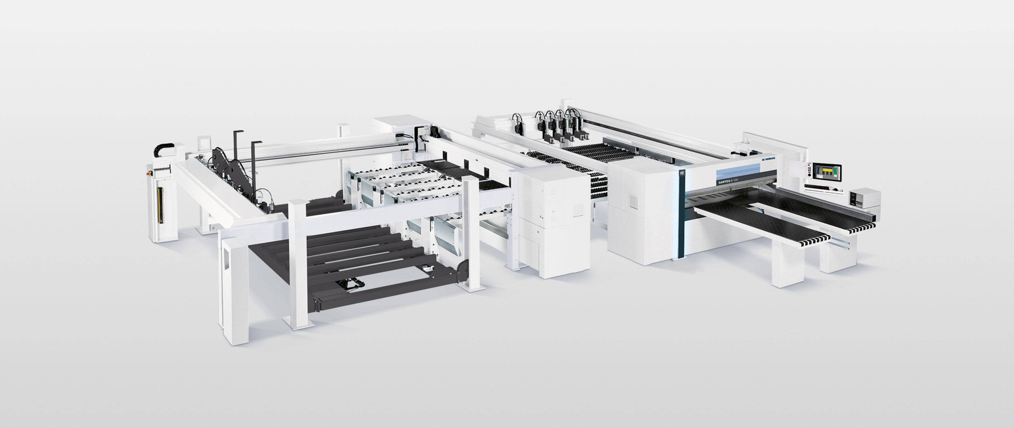 HOMAG Станок для раскроя плит SAWTEQ B-300 как угловой раскроечный центр