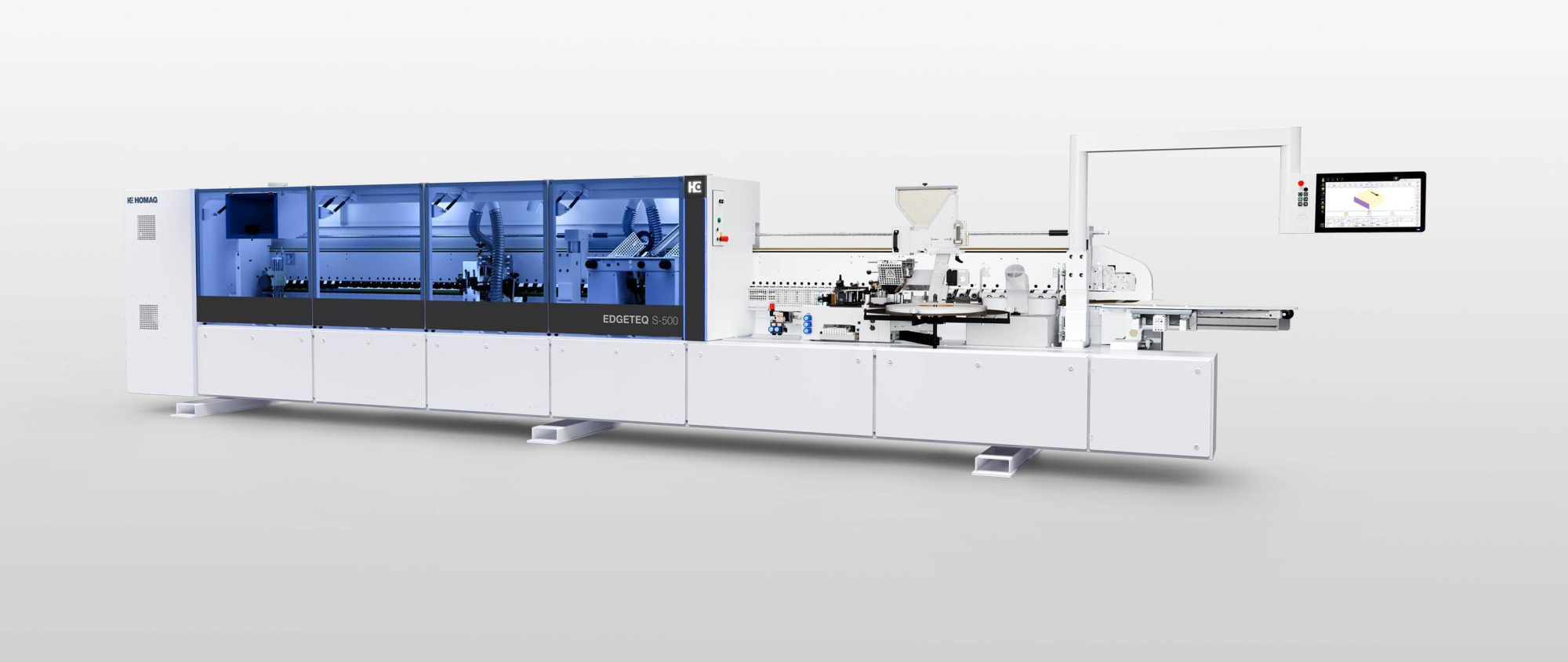 HOMAG Кромкооблицовочные станки EDGETEQ S-500 model 2600: скорость подачи 16–30 м/мин